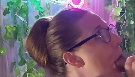 Dripdrop Behind the Scenes! Kay Lee Sucking Dick with Her Glasses on Pt 1