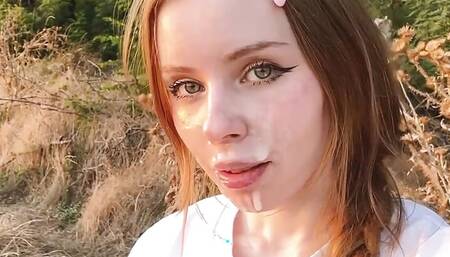 Gentle Blowjob at Sunset From a Beautiful Russian Blonde