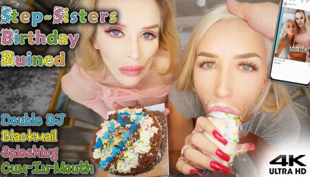 Step-Bro Blackmails Brat Step-Sisters on Birthday