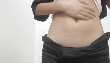 Skinny Latina Solo Riding On Huge And Moaning