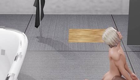 COCKIZILLA STORIES PART 1-  Ebony Slut, Tracy Spikes Banged by Big Dick, Mike Making That Pussy Scream In Bathroom .