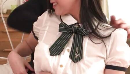 Dirty Japanese school-girls creampied in stellar threesomes by bare Asian sluts.