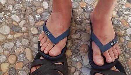 Feet and Dicks on the Balcony