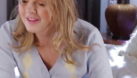Petite Blonde Coco Lovelock Prepares For Interracial Sex