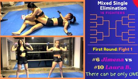 Fight 1 - 16 Person Elimination Tournament - Jimena vs Laura B