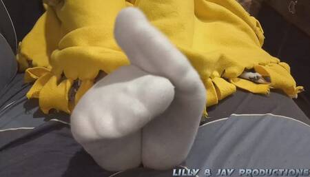 Jay's Feet Tease Out of the Blankets