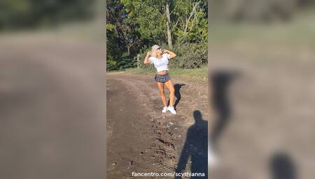 Blowjob on the field