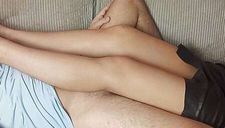 Foot licking, footjob and ballbusting! Mistress Redix