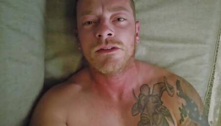 Tattoo Bwc Stroking with Huge Cumshot