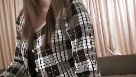 Shy Japanese teen gets tight pussy fucked