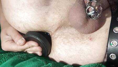 cum in chastity cage