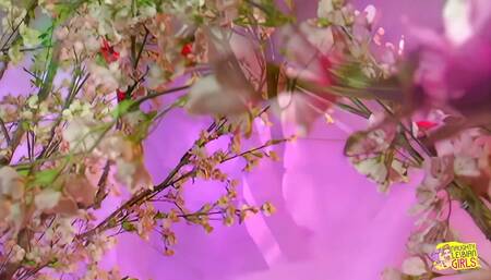 Sensual Lesbian Brunettes Strip and Caress Each Other Before Using Strapons to Please Their Pussies