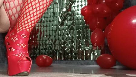 val heels pop red balloons
