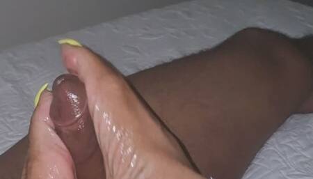 Mature Ebony Yellow Toes & Wrinkled Soles Dirty Talk Footjob