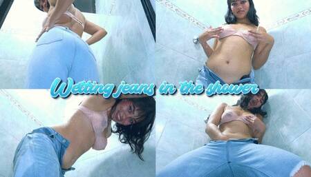 Wetting jeans in the shower - Natasha
