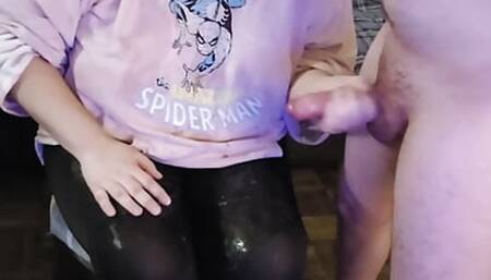 Cum & Spit Covered Leggings