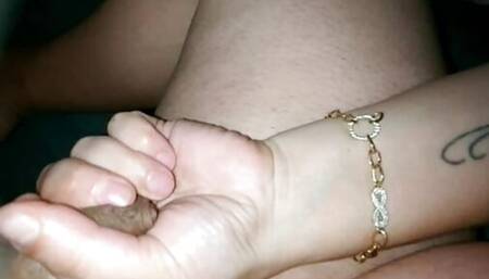 Let me grab and handjob this duck my step son