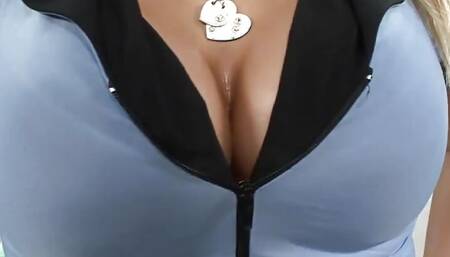 A Beautiful, Tanned, Toned, Blond, All-natural, Big Titted New Recruit of the Big Tit Patrol,