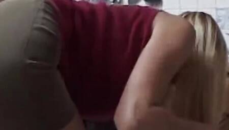 fingering in the kitchen