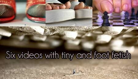 Six videos with Tiny and foot fetish