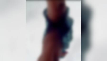 Upskirt flashing with public titsfuck and blowjob