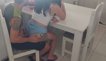 The stepdaughter wanted something more for breakfast, so I gave her pepperoni sausage