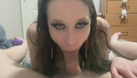 POV blowjob and cowgirl