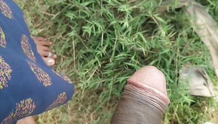 indian tribal village worker cheating sex with farm owner in paddy field