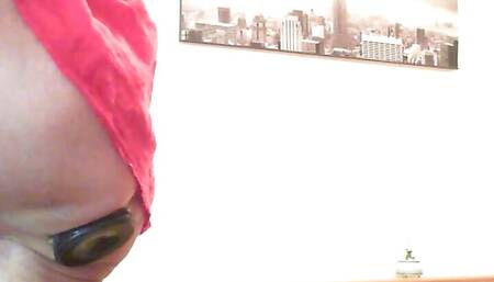 Anal plug and tits squeezed by culonaxx