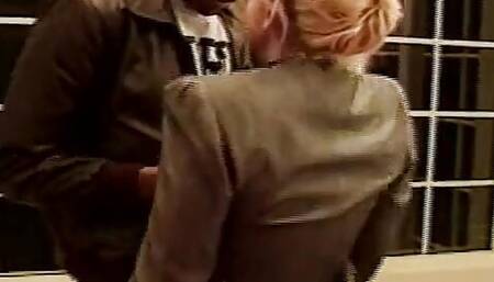 Black Man with Huge Dick Screw All Fuck Holes of a White MILF on the Pool Table