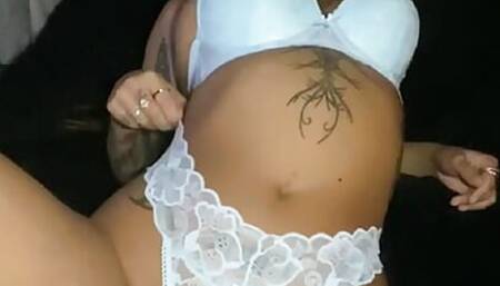 Thick Goth Slut Fingers Her Tight Little Pussy