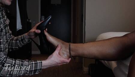 Get on your knees and put my heels on bitch