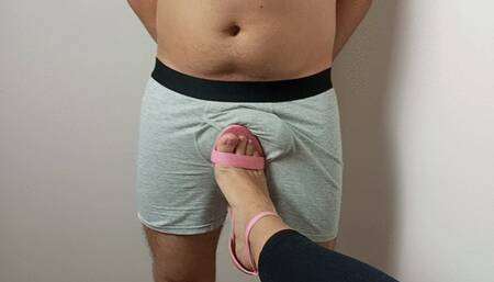 Sexy Pink High Heels Ballbusting!