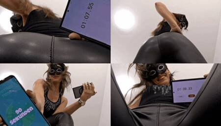 Playing the mean facesitting wheel of fortune game (small version)