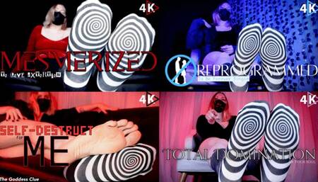 Self-Destructive Spiral Socks Experience - 4K - The Goddess Clue, Dangerously Mesmerizing Compilation, Blackmail Fantasy, Spiral Induction, Foot Fetish, Socks and Slave Training