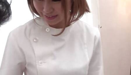 Sexy Asian nurse with enormous figure tempts a dude and deepthroats his yam-sized sausage in uncensored Japanese porn.