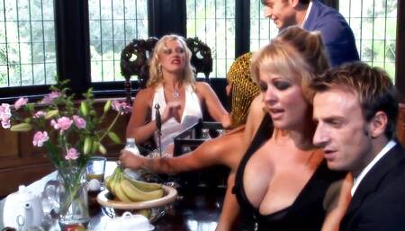 Group sex with Angel Long and Kit Lee are sluts getting