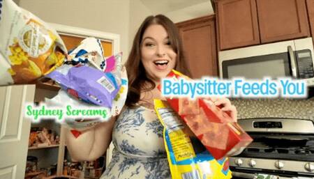 Babysitter Feeds You - BBW Sydney Screams Fattens You by Feeding You Junk Food - 1080 mp4