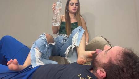 Beautiful Blonde Bitch Ballbusting !