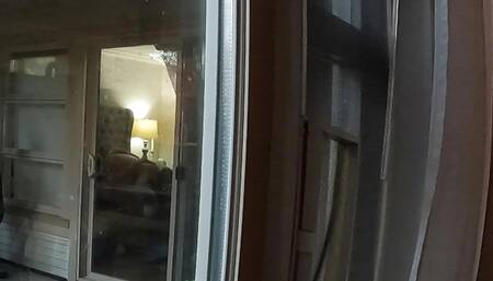 We fuck in the window for our neighbours to see