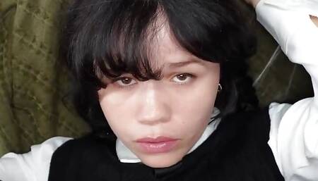 Wednesday Addams Takes Huge Cock & Load Ft. Yhivi