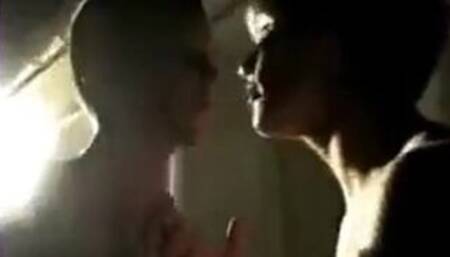 Twink Gets a Helping Hand from His Buddy Outdoors