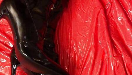 Shoe Licking and Cum on Black Stiletto Ankle Boots