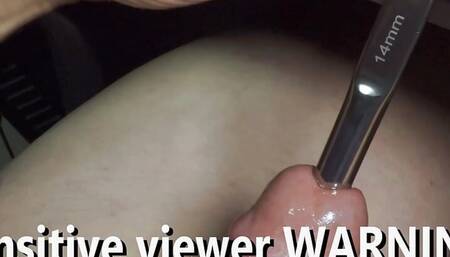 17 minures Fetish Sounding Guide - Sensitive person WARNING: DO NOT VIEW! deep 12mm, 13mm & 14mm w live audio