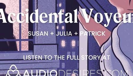 She finger fucks her pussy while her neighbors are fucking in front of her. Window roleplay. Amateur voyeur. Hotel creampie