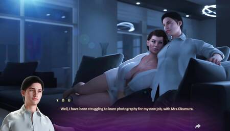 My boss wife sucking my dick on the sofa