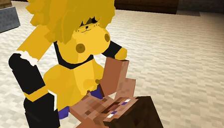 Minecraft Fapcraft: Fazclaire's Nightclub Edition Fucking Type 0 or Golden Fazclaire, Golden Freddy, In the ass and cumshots