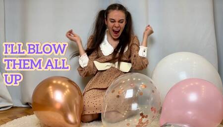 NAUGHTY GIRL WILL BLOW UP ALL THE BALLOONS 4K