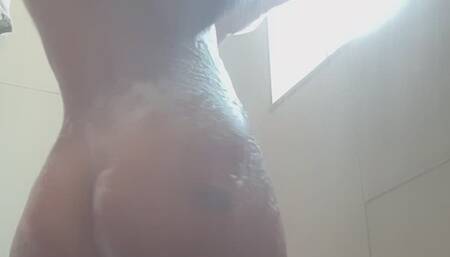 Getting soapy in the bathtub