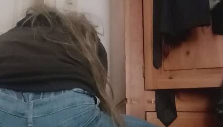 Getting sat on and squashed by a Goddess ass